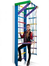 Дитячий спортивний куточок SportBaby Радуга 2-240, Сосна-Бук, 240 × 80 см, від 2-х років до 130 кг